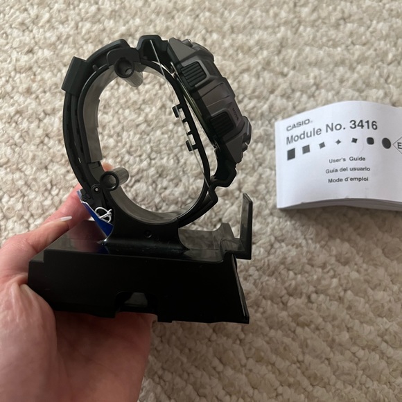 Casio Men's Super Illuminator Grey with Black Resin Band Watch - Picture 3 of 4